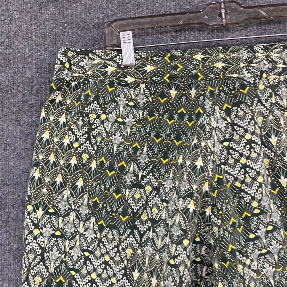 Patagonia Mens 36 Green Yellow Geometric Fan Print Board Shorts Swim Trunks